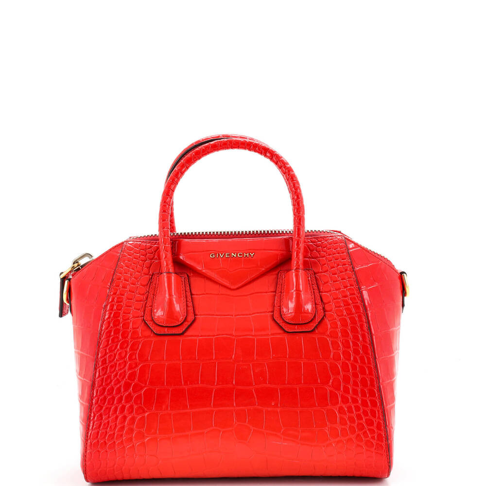 Givenchy Small Antigona Bag Crocodile Embossed Leather